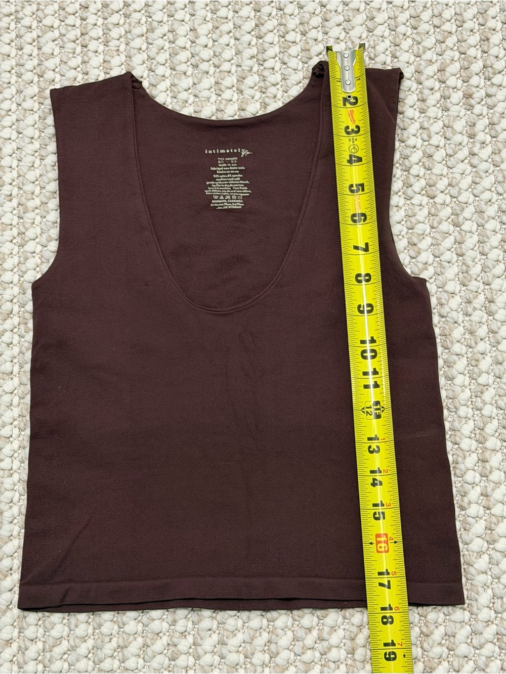 Free People Intimately Clean Lines Muscle Cami size XS/S in chocolate merlot - Picture 6 of 10
